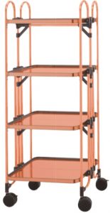 Copper folding table wagon