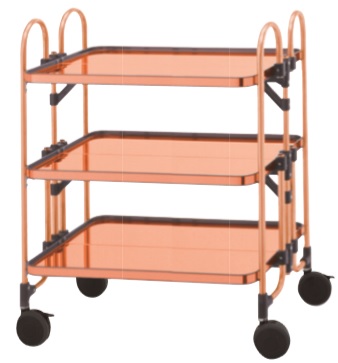 copper folding table wagon