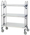 Large-sized & flat-top triple tables. Each table can bear 45 kg.