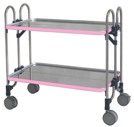 large-sized and double table model in pink